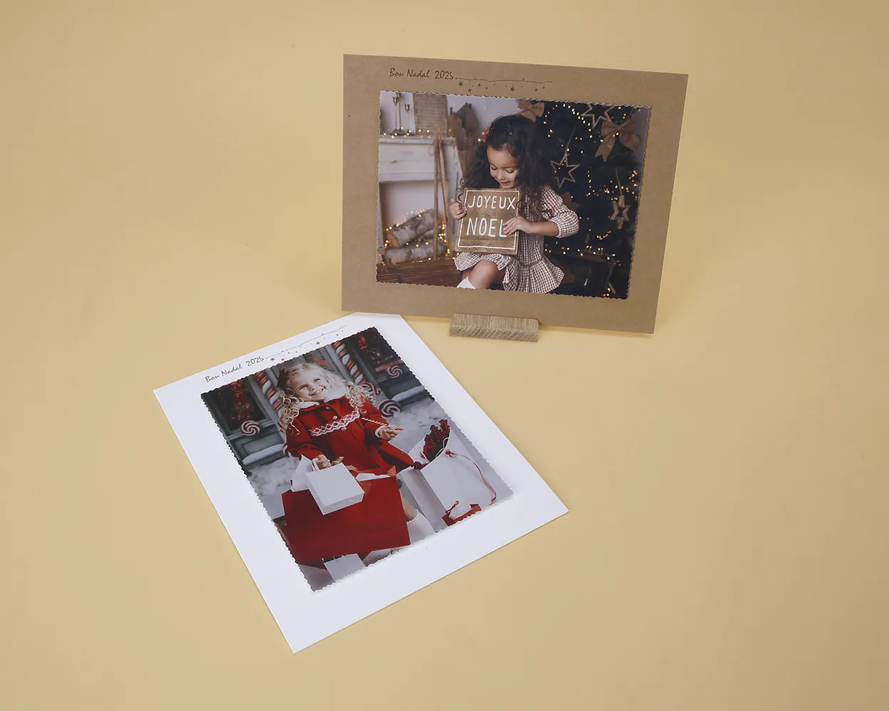 Christmas sobre en piel reciclada versión retro