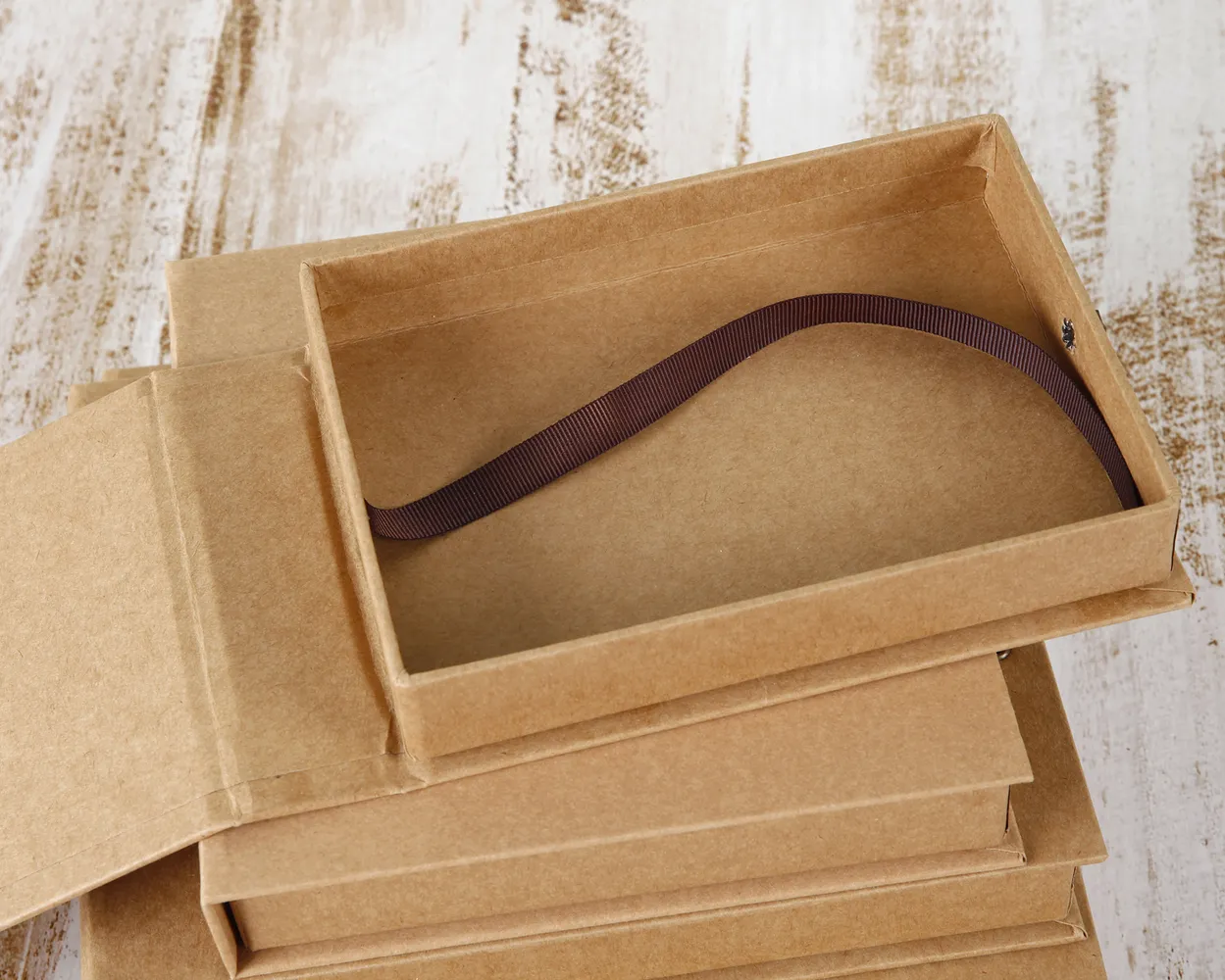 Caja kraft para fotos, sin apartado