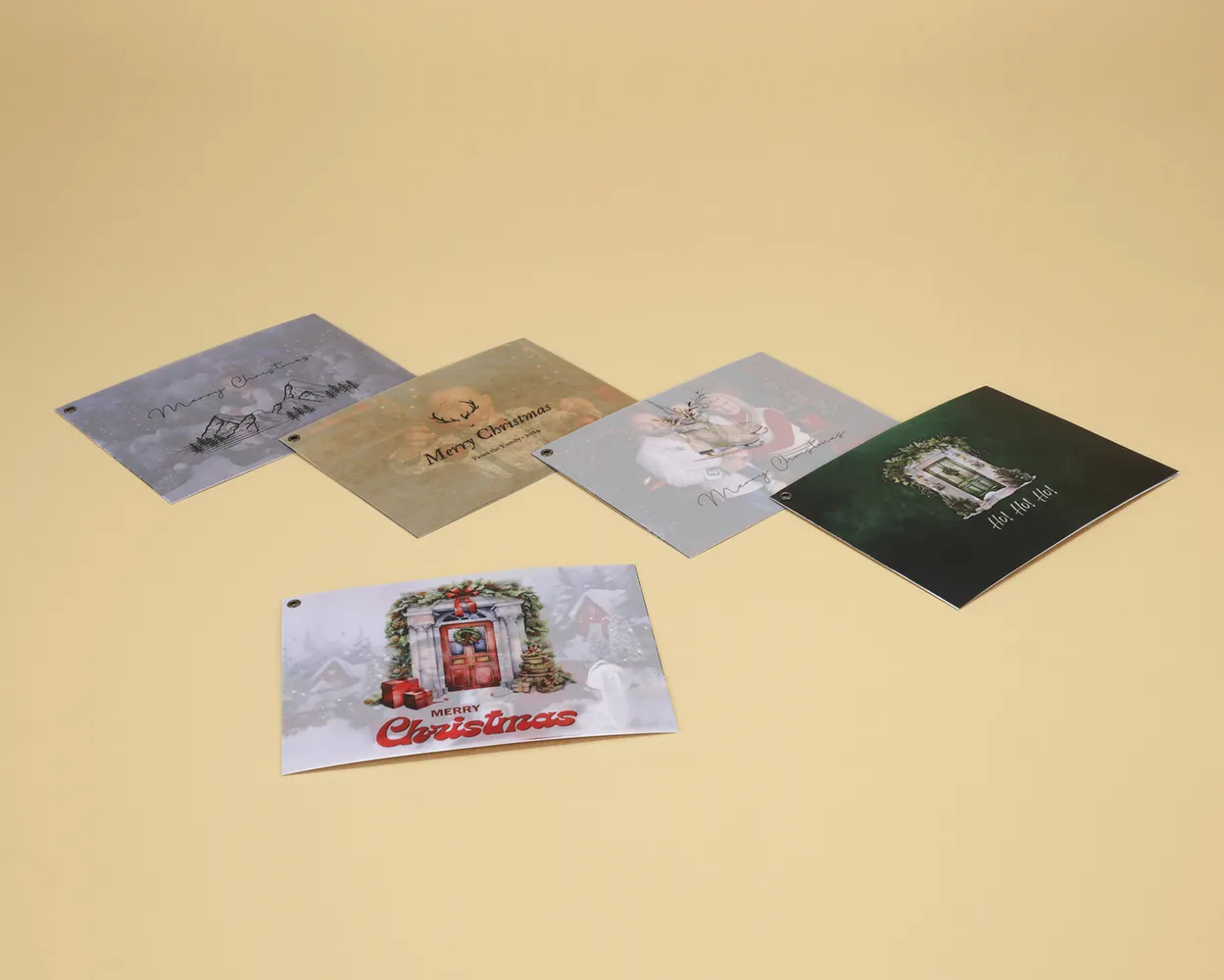 Christmas Card  papel vegetal+foto+kraft