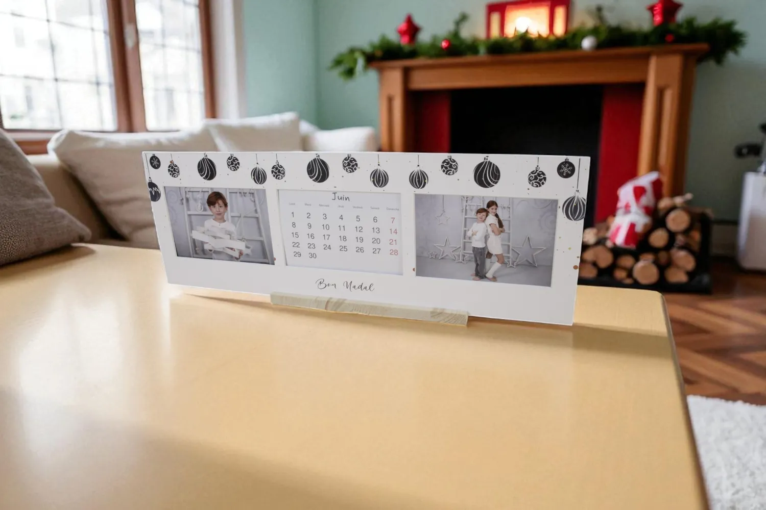 Christmas color passe-partout calender box