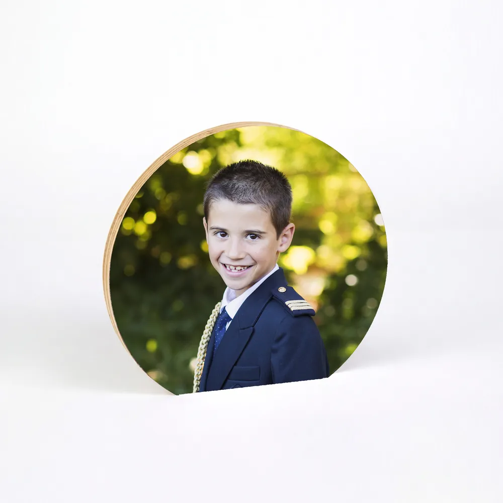 Taco madera redondo una cara