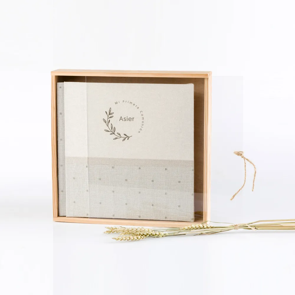 Pack Caja madera tapa metacrilato