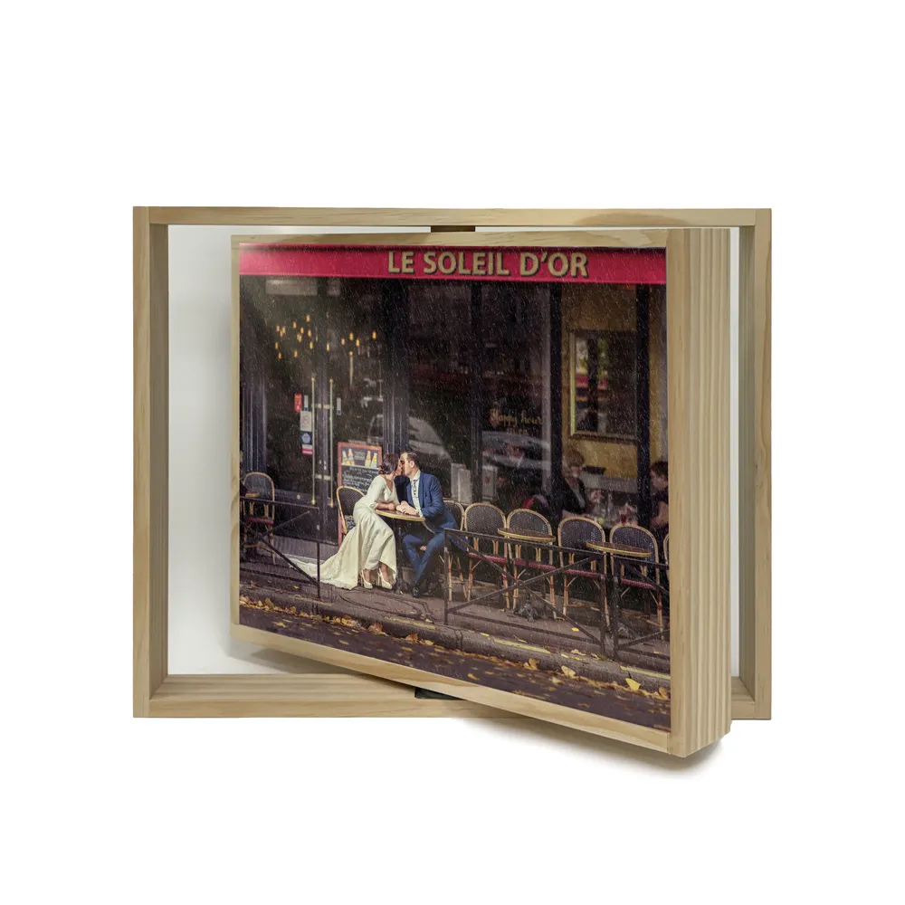 Pack Madera Noria (Foto+Material+Chapa Cuadrada) Boda