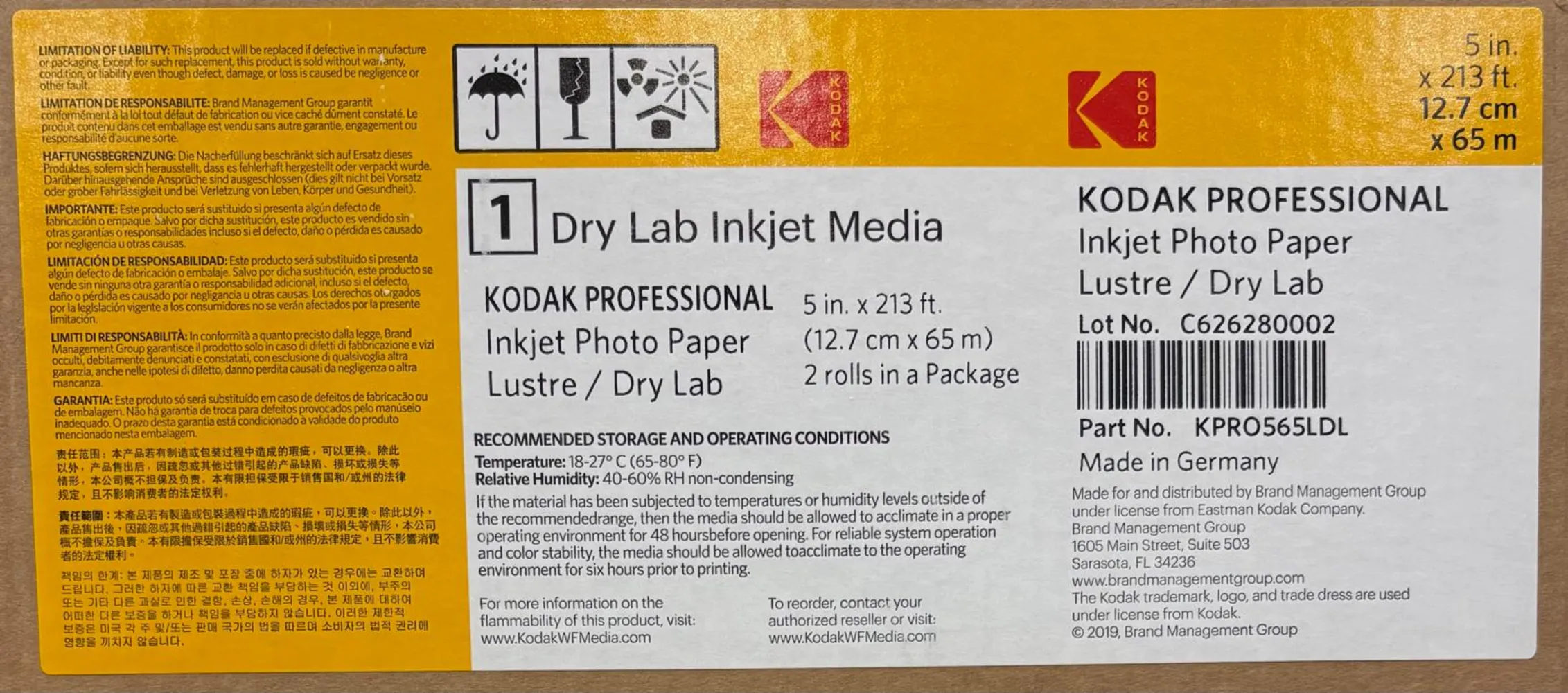 Papel KODAK Dry-Lab Lustre